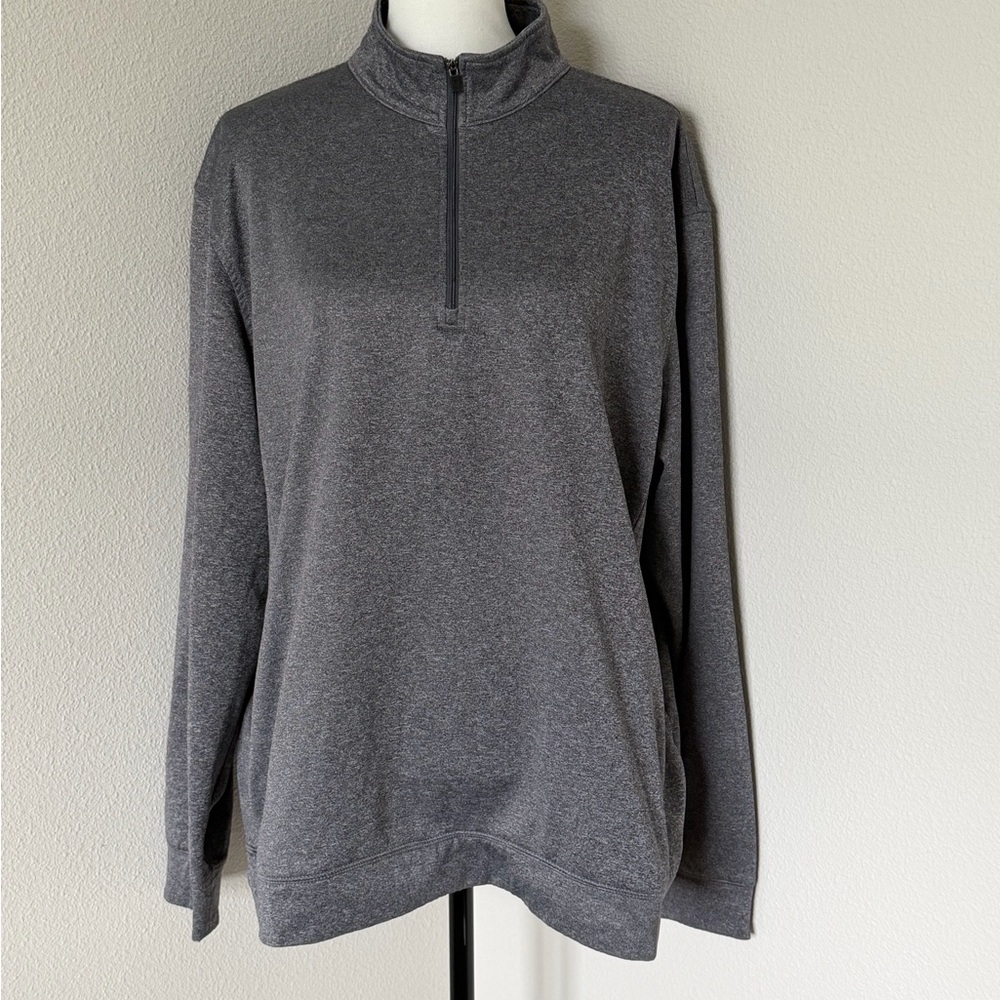 PGA Tour Gray Lightweight Quarter Zip Jacket